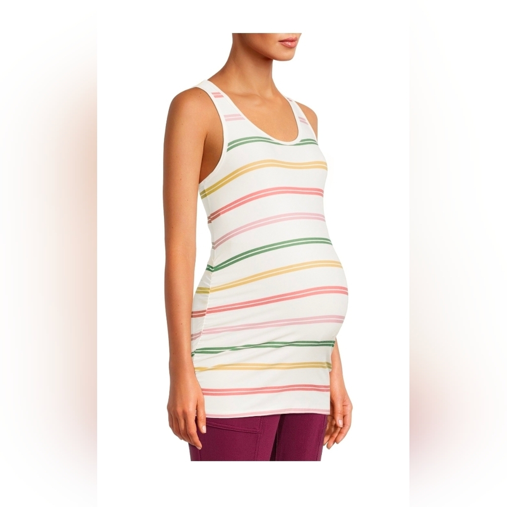 Time and Tru NEW Maternity Striped Scoop Neck Fitted Tank - Various Sizes